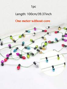 1/5m Mini Plastic Light Bulb String Lights - Mixed Color Flashing DIY Craft Decoration, Decorative Plastic Fake Light String Ribbon, Suitable For Christmas Tree And Model Scene Christmas Party Bead Accessories, Miniature Scene Decoration, Christmas Decoration - Multicolor - View 10