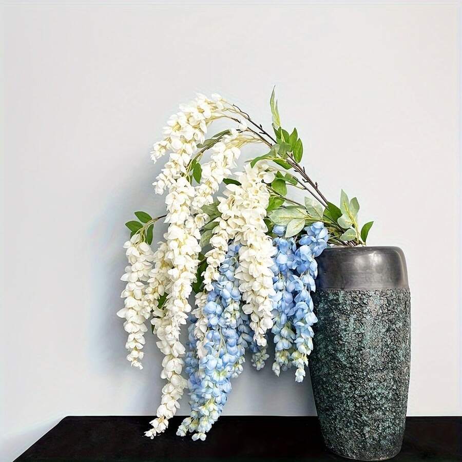 3 قطع من الزهور الاصطناعية الحريرية على شكل نبات الياسمين الكلاسيكي، إكليل زهور معلق للديكور المنزلي، الحفلات، أواني الزهور الأرضية، الشرفة، ترتيبات الزفاف، عيد الميلاد، ، عيد الحب، عيد الأم، لا تحتاج إلى كهرباء، خالية من الريش