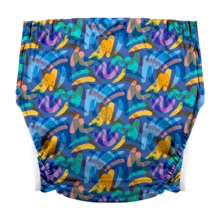 1pc Reusable Adult Cloth Diaper, Washable TPU Coated Design, Double-Sided Snap Closure, Adjustable Breathable & Comfortable, Highly Absorbent & Fashionable Pattern, Elastic Leg Design, Machine/Hand Washable, Suitable For Elderly, Pregnant Women And Postpartum Women