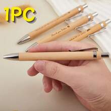 1/5/10/50PCS Custom Bamboo Ballpoint Pens, Personalized Engraved Pens, Portable , Engravable Name & Logo, Wedding Favors, Teacher's Day Gifts, Business Office Gifts, Student Stationery Souvenirs - Multicolor - View 15