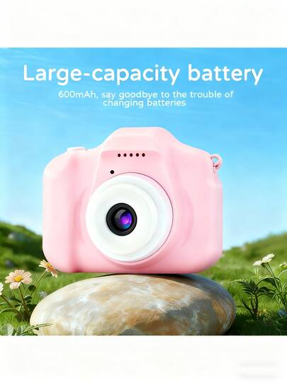 1pc Meoky Kids Mini Camera, 8MP Cartoon Cute Camera, 1080P HD Screen, Photo & Video Toy Camera For Travel, Outdoor Photography, Parent-Child Interaction, Children's Festival & Birthday Gift (No Storage Card Included)