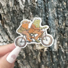Frog & Toad Stickers, Notebook Stickers, Water Bottle Stickers, Suitable For Various Surfaces Such As Laptops, Water Bottles, Bicycles, Cars, Etc. - Multicolor - View 1