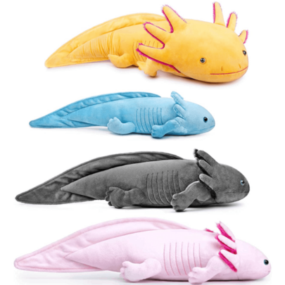 Peluche axolotl, jouets en peluche, peluche salamandre, peluches mignonnes, peluche newt douce kawaii, oreiller câlin, oreiller de corps animal câlin pour anniversaire