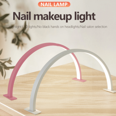 1 قطعة مصباح أظافر نصف دائري، مصباح أظافر LED، تقنية تنظيف الأظافر وتمديد الرموش والوشم والعناية بالبشرة مصباح مكتبي