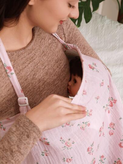 1 件 Oeko-Tex 认证卡通印花舒适透气哺乳巾/披肩