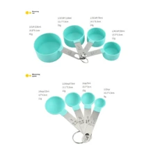 1 Set Of 10,Measuring Cups & Spoons Set,Kitchen Measuring Cups And Spoons,Stackable Cups And Spoons,Kitchen Gadgets For Cooking & Baking - Multicolor - View 10