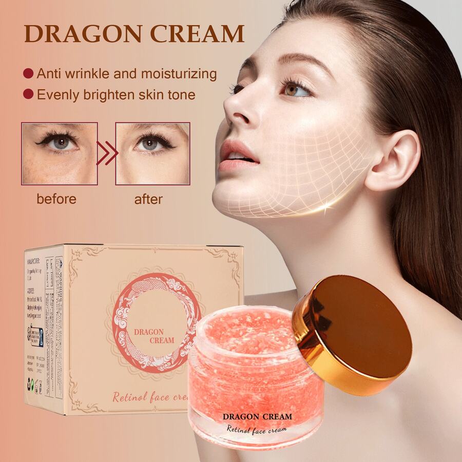 龙血精华霜（50克/瓶）富含视黄醇、弹性蛋白和透明质酸。它能深层滋润肌肤，抚平细纹和皱纹，提亮紧致肤色，均匀肤色，并恢复肌肤弹性和年轻光泽。秋冬季必备，适合所有肤质。 - 紅色 - 查看 1