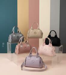 Bolsa Feminina Transversal Impermeavel Casual Elegante Passeio - Cinza - Visão 3