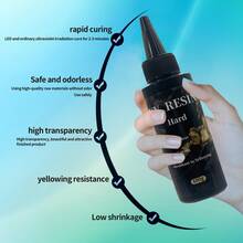 100 جرام/200 جرام راتنج شفاف عالي للأشعة فوق البنفسجية، سريع الجفاف، راتنج DIY يدوي الصنع
