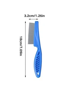 3/6pcs Pet Grooming Set, Blue Brush, Stainless Steel Floating Hair Brush With Dense Teeth Design To Prevent Hair Jumping And Clean Brush, Remove Shed Hair, Solve Pet Hair Tangling Issue, High-Quality Material, Pet Essential - Multicolor - View 8