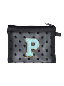 Mini Portable Mesh Medicine Bag, First Aid Kit With Blue Towel Embroidered Letters A-Z, Medical First Aid Kit, Outdoor Household Medicine Pill Storage Bag, Travel Storage Bag, Makeup Bag, Cosmetic Bag, Vacation Storage Bag, Skincare Bag, Lip Oil Storage Bag, Mother's Day Gift, Birthday Gift, Bathroom Storage, Student Dormitory Wash Bag, Gifts For Wives, Family, And Friends, Make Up Organizer - Multicolor - View 18