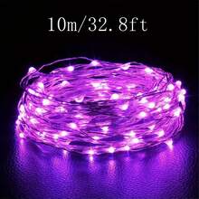 1pc Mini Pink Fairytale Lights, USB Powered 5m 50 LED String Fairy Lights, Suitable For Bedroom, Christmas, Halloween, Party, Wedding, Center Decor, Bouquet Decor, Camping Decor, Gift Decor Light String (2m 20LED / 5m 50LED / 10m 100LED)