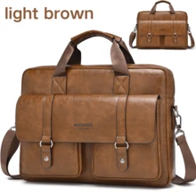 WEIXIER Unisex Briefcase Laptop Bag Large Tote Bag, Men's Handbag Shoulder Bag, Multi-Pocket, Adjustable Detachable Strap, Casual Commuter Bag, Minimalist Business Bag, Suitable For School, Commuting, Shopping, Gift For Loved Ones