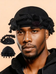 男女通用缎面衬里光环发带、头巾、头饰、发圈、编织发带、复古扭结发带 - 彩色 - 查看 2