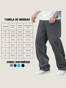 Balloon Pants Men's Jeans Bag Wide Leg Streetwear Faded Graphite Gray - 灰色 - 查看 2
