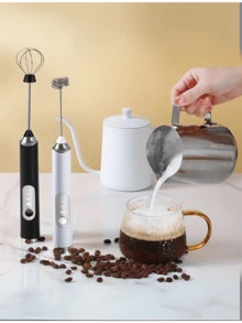 无绳电动打蛋器 小型家用电动搅拌机 黄油打发器 烘焙搅拌器 手动打蛋器 电动打蛋器 适用于饮料 牛奶 咖啡 蛋清 二合一