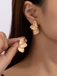 1對時尚流行的花卉元素旅遊渡假風格宴會派對戶外運動啞光耳環