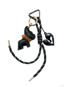 French Bulldog Heart Style Braided Rope Bag Pendant, PU Leather French Bulldog, Split Love Pendant Decoration, High Grade Contrast Color Bag Decoration, Pendant, Accessories, Car Pendant, Daily Necessities, Perfect Holiday Gift, Birthday Gift, For Lovers, Family, Friends, Best Friends, Heart To Heart, Colleagues, Great Holiday Or Women's Gift