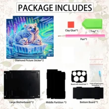 DIY Diamant-Malerei-Set - Spezielle geformte Acryl-Stifthalter, Doppelseitiger Diamanteffekt, handgefertigtes Aufbewahrungsartikel, geeignet für Büro oder Zuhause, Diamant-Kunst-Zubehör