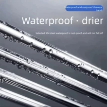 Moderne Edelstahl Handtuchhalter, wandmontiertes Badezimmer Regal mit zwei Installationsmöglichkeiten, zeitgenössischer wandmontierter Handtuchhalter Organizer - Keine Stromversorgung erforderlich