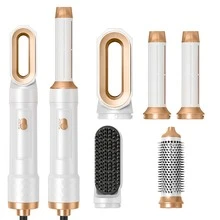 UKLISS 7-In-1 Hair Dryer And Styler With Diffuser/Negative Ions/220V EU Plug - Curly And Straight Hair, School Supplies, Hair, Suitable For Beginners, Hair Accessories, Halloween Gift, 4-Day Delivery - Phích cắm loại C của EU (220-240V) - Xem 17