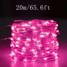 1pc Mini Pink Fairytale Lights, USB Powered 5m 50 LED String Fairy Lights, Suitable For Bedroom, Christmas, Halloween, Party, Wedding, Center Decor, Bouquet Decor, Camping Decor, Gift Decor Light String (2m 20LED / 5m 50LED / 10m 100LED)