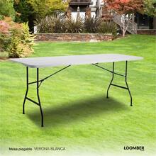 Mesa Plegable Blanca de 180 cm - Blanco - Ver 2