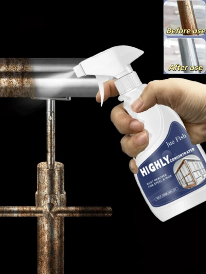 Steel Rust Remover | Stainless Steel Rust Cleaning Detergent For Sink, Kitchen Utensils | Suitable For Tools, Sink And Dirt | Converts Rust Into Washable Coating | Formula | For Metal Surfaces And Kitchen Utensils | Ready To Use | Kitchen | Kitchen Tools | Metal Tool Rust Removal