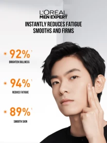 LOREAL Men 8-In-1 Expert Hydra Energetic Lotion 22/50ml, Multi-Functional Revitalizing Moisturizer, Instantly Reduces Fatigue, Brightens Dullness, Niacinamide & Complex Vitamins + Caffeine, Perfect For Men's Anti-Aging Skincare Routine, Smoothes And Firms, For Daily & Travel Use