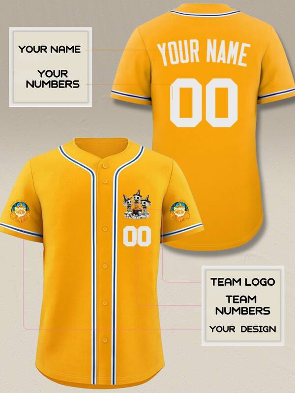 Maillot de baseball personnalisé, chemises rayées boutonnées, uniforme sportif personnalisé pour hommes, femmes et jeunes. Costume personnalisé pour Halloween, Noël, cadeau de fête pour hommes et femmes