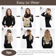 Fish Line Human Hair Extension Wire Natural Hair One Piece Invisible Wire Hair Weft With 3 Clips Natural Black Hair Clip In Human Hair Extensions For Women - S613 - View 8