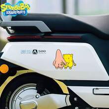 SpongeBob SquarePants 1张海绵宝宝抓屁股卡通车贴，可定制，创意十足，适用于电动自行车，刮擦式车窗装饰贴纸；海绵宝宝车贴，派大星捏屁股，趣味十足，适用于电动摩托车，汽车玻璃装饰 - 彩色 - 查看 5