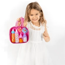 Doll Feeding Set, Party Game Set For Children Aged 3 Years And Above, Featuring A Magic Bottle, Dummy, Handbag, Spoon, Fork, And Plate. Multiple Styles Available. Ideal For Parent-Child Bonding And Party Games, Making It The Perfect Festive Gift.
