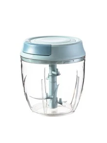 Manual Baby Food Chopper - Mini Kitchen Garlic Crusher & Meat Grinder, One-Pull Blending Device For Infant Puree & Cooking Ingredients.
