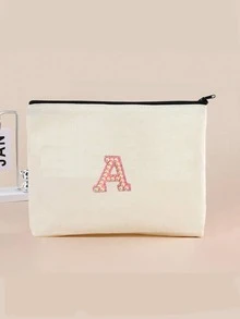 1 件 A-Z 字母 DIY 空白手提包、旅行洗漱包、绘画帆布包、帆布化妆包、绘画包、儿童包、工作、学校、旅行铅笔盒、实用 - 米色 - 查看 27