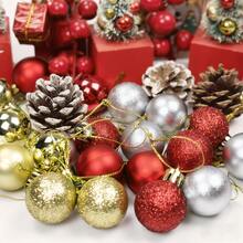 48/24Pcs Christmas Ball Ornaments, Classic Christmas Ornament Set, .18" Christmas Ball, Suitable For Christmas Tree,Plastic Christmas Ball Ornaments,Christmas Tree Decoration,Holiday Decoration Pendant Christmas Decorations Home Christmas Gifts Christmas Decor