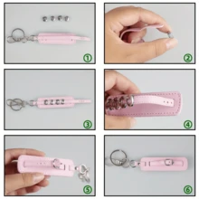 Llavero elegante personalizado, etiqueta con nombre y número personalizado, accesorios de llavero, llavero bordado, adecuado para equipaje, bolsos, cinturones, equipo, llaveros, llaves de coche - Llavero con nombre personalizable, letra de aleación suave PU - Multicolor - Ver 3