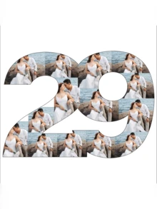 定制圣诞礼物，可定制1至99的数字、2026岁生日照片、A、B、C、D、E字母主题照片、成长照片拼贴画，生日礼物、圣诞照片礼物，母亲节和父亲节的完美礼物，送给爱人和朋友的理想礼物。秋季家居焕新，圣诞装饰，营造温馨家居氛围，办公室装饰，优雅生活