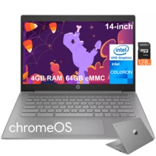HP 14" HD Chromebook Laptop,  Celeron N4500, 4GB RAM, 64GB EMMC,  OS, Wi-Fi 6, Long Battery Life, Ideal For Study And Work, Modern Grey - 美規A型插(110-127V) - 查看 6