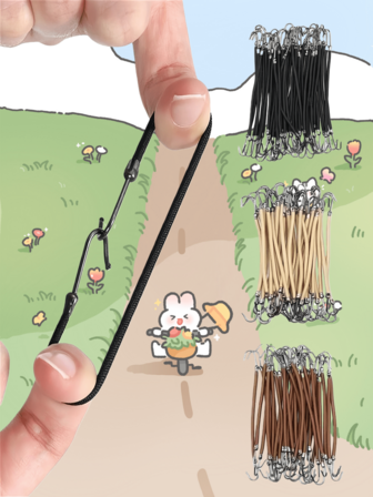 30 piezas Bandas elásticas de goma para coleta, accesorios para el cabello grueso, sujetadores elásticos para el cabello - Diademas, accesorios para el cabello de invierno, elegante envoltorio para la cabeza