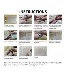 1pc 3D Magnetic Acrylic Dry Erase Board (Comes With 6 Whiteboard Markers) Weekly Planner Calendar Message Writing Board, Erasable Magnetic Refrigerator Sticker, Home Message Notes Display Board Best Gifts Birthday Graduation. - Nhiều màu - Xem 10