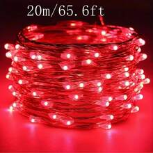 1pc Mini Pink Fairytale Lights, USB Powered 5m 50 LED String Fairy Lights, Suitable For Bedroom, Christmas, Halloween, Party, Wedding, Center Decor, Bouquet Decor, Camping Decor, Gift Decor Light String (2m 20LED / 5m 50LED / 10m 100LED)