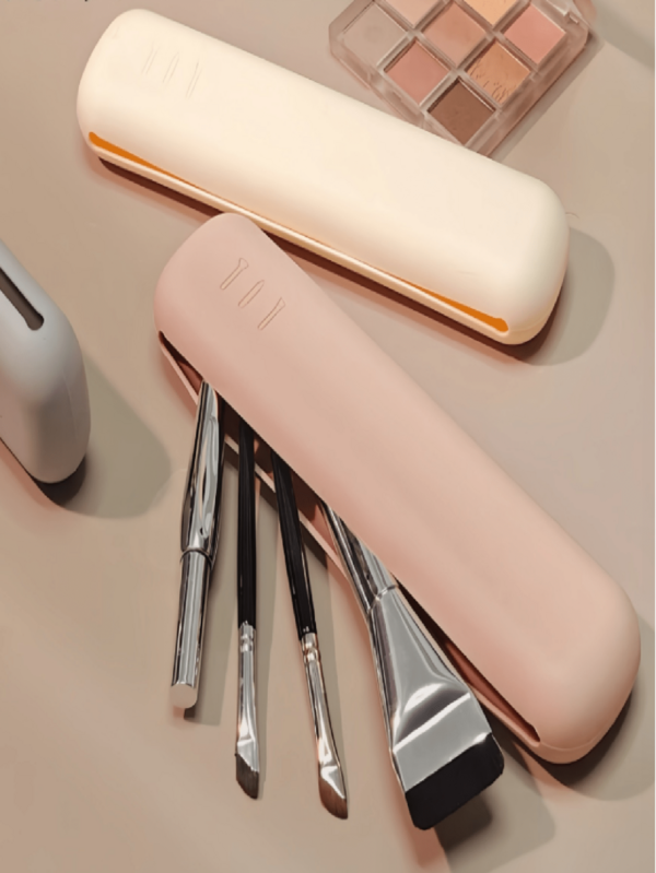 Bolsa de almacenamiento para brochas de maquillaje, bolsa de cosméticos de silicona, nueva bolsa de almacenamiento miscelánea portátil para mujer 2025, bolsa pequeña impermeable para brochas, bolsa de almacenamiento de herramientas de maquillaje para exteriores, bolsa de almacenamiento transpirable portátil, caja de almacenamiento de silicona para brochas de maquillaje, almacenamiento de herramientas de maquillaje para mujeres y estudiantes