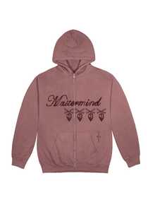 Travis Scott Travis Scott Cactus Jack For Mastermind Skull Zip Up Hip Hop Halloween Casual Y2k Hoodie Size S-XXL - Red - View 5