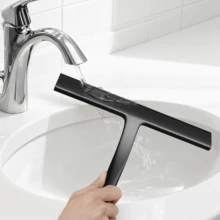 1pc Silicone Shower Squeegee With Holder - Multi-Purpose Glass Wiper Scraper For Bathroom, Toilet, Car Window, Mirror Cleaning - Durable, Easy To Use, Bathroom Cleaner - Multicolor - View 10