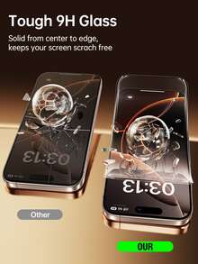 4 bucăți de folie de protecție pentru ecranul 17 Pro Max, sticlă securizată HD transparentă, folie de sticlă securizată cu acoperire completă 9H+, folie de protecție pentru ecran compatibilă cu seriile 17-11, folie de protecție pentru ecranul din sticlă securizată 9D ultra-clară