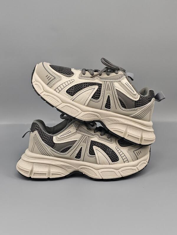 أحذية رياضية جلدية كاكي للنساء، موضة ربيع/صيف/خريف جديدة، أحذية كاجوال للعطلات بنعل سميك وتصميم منصة، أحذية تنزه وتسلق للطالبات، أحذية تنفس شبكية للتزلج، صنادل نسائية مفرغة، أحذية نسائية بكعب سميك وإغلاق سهل (يُنصح بطلب مقاس أكبر بمقدار مقاس واحد)