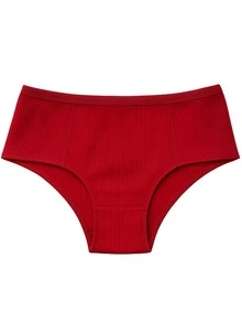 Kit Of 4 Basic Women's Panties, Ribbed, Double Flap, Everyday, Cotton Lining, Comfort Lingerie - Nhiều màu - Xem 3
