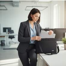 The Morello 17.3" Laptop Bag Features A Durable And Lightweight Unisex Design, High-Quality Polish Production. Protection, Style, And Comfort For Work, Travel, And Everyday Use. Roomy And Functional! - Black - View 2