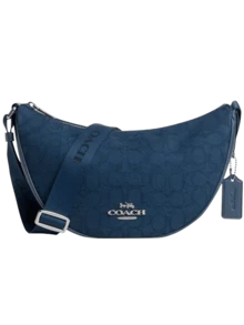 Coach 29 Pace Borsa hobo carina in pelle, borsa a tracolla per donna, borsa a spalla con chiusura lampo superiore, borsa casual a tracolla regolabile per signora, blu
